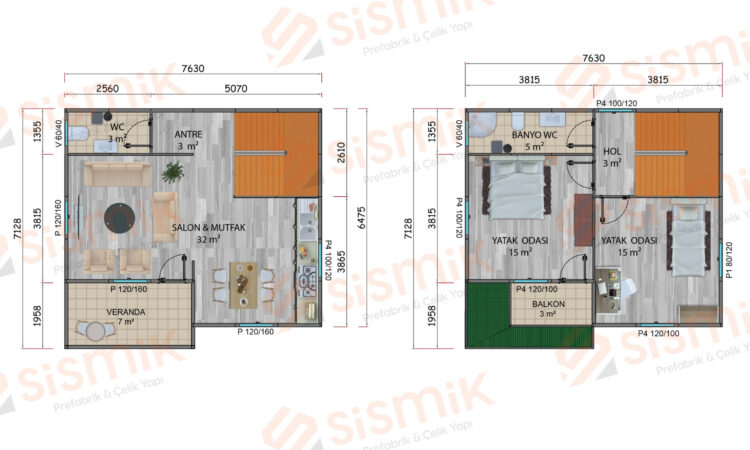 100 m² plan